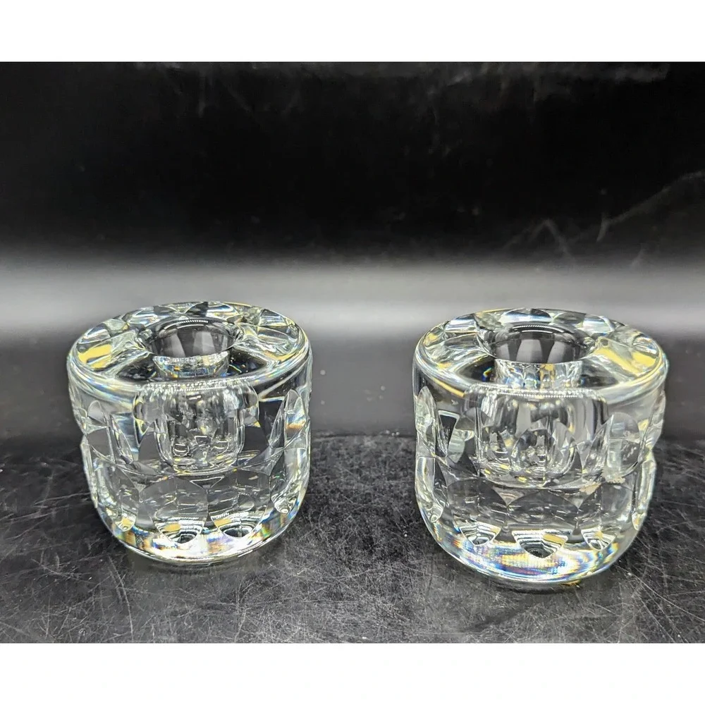 2  Kosta Boda‎ Sweden Ann Goran Warff Design Candle Holders